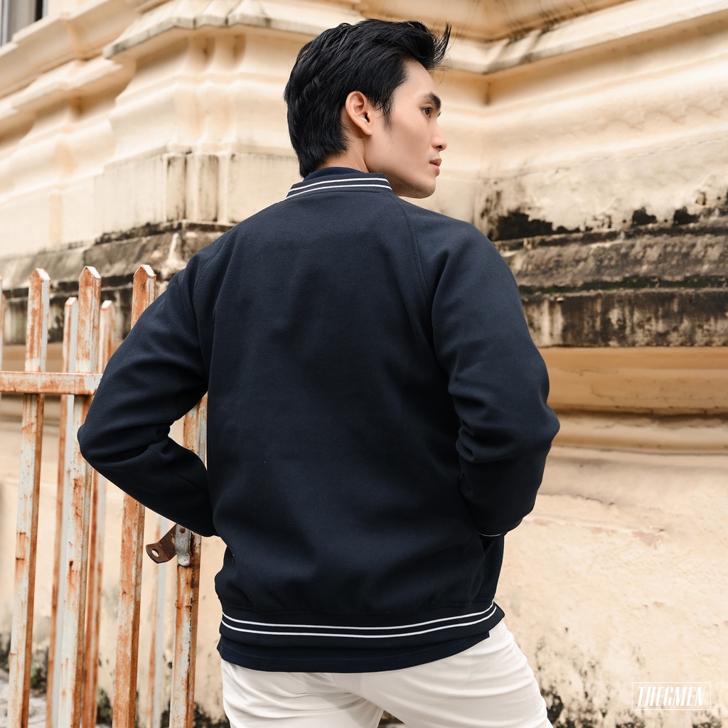 Áo bomber nỉ F23 Raglan Bomber Jacket phối tay form basic  - THE GMEN ELEGANT EST 2017