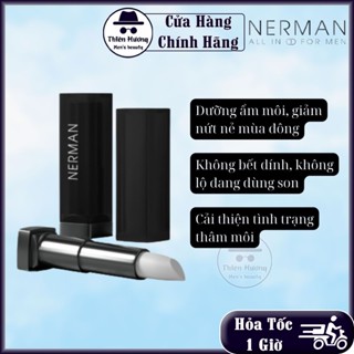 Son Dưỡng Cho Nam Nerman Men In Black 2 In 1 Dưỡng Ẩm, Ngừa Thâm Môi 4g - Son Nam Giới Không Màu, Có Màu