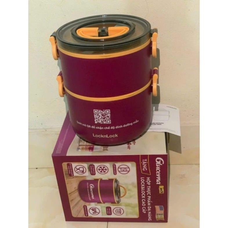 Cà Mên Hộp Cơm Dáng Tròn Hai Lớp Lock&Lock Hkm Glucerna Giá Rẻ