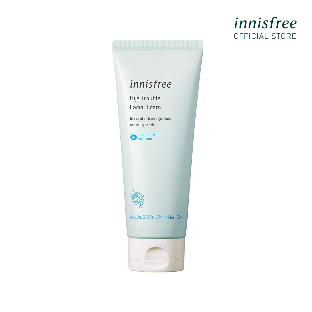 (Quà tặng không bán) Sữa rửa mặt dành cho da mụn innisfree Bija Trouble Facial Foam 150g