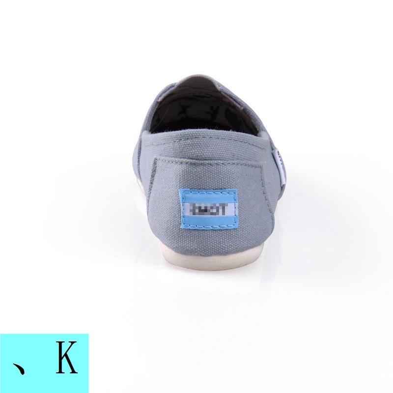 Thomas Giày Lười Vải canvas Màu Trơn Đế Bằng Thời Trang Cho Cặp Đôi