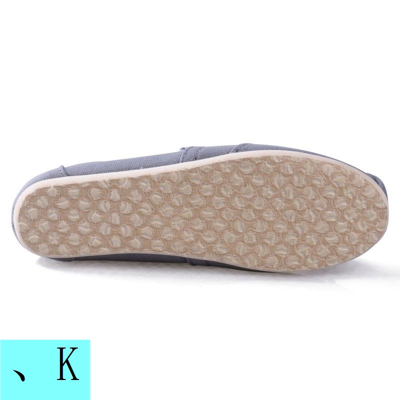 Thomas Giày Lười Vải canvas Màu Trơn Đế Bằng Thời Trang Cho Cặp Đôi