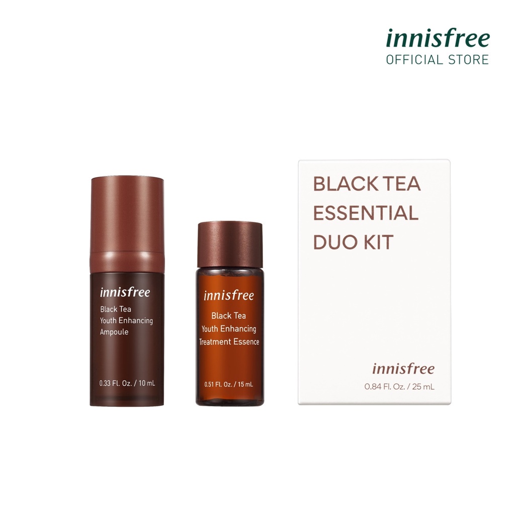 (Quà tặng không bán) Bộ 2 sample dưỡng da chống lão hóa trà đen Innisfree Black Tea Essential Duo Kit