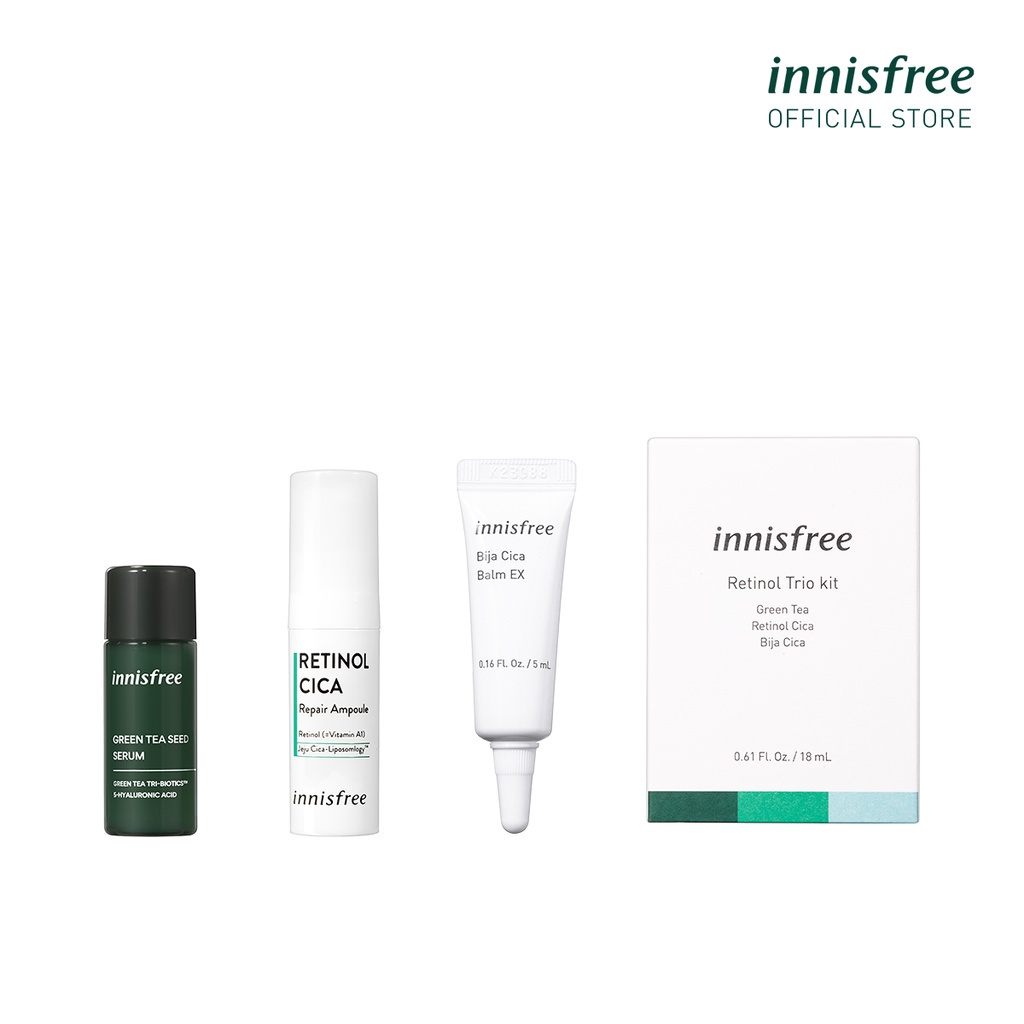 (Quà tặng không bán) Bộ phục hồi da và dưỡng ẩm innisfree Retinol Trio Kit