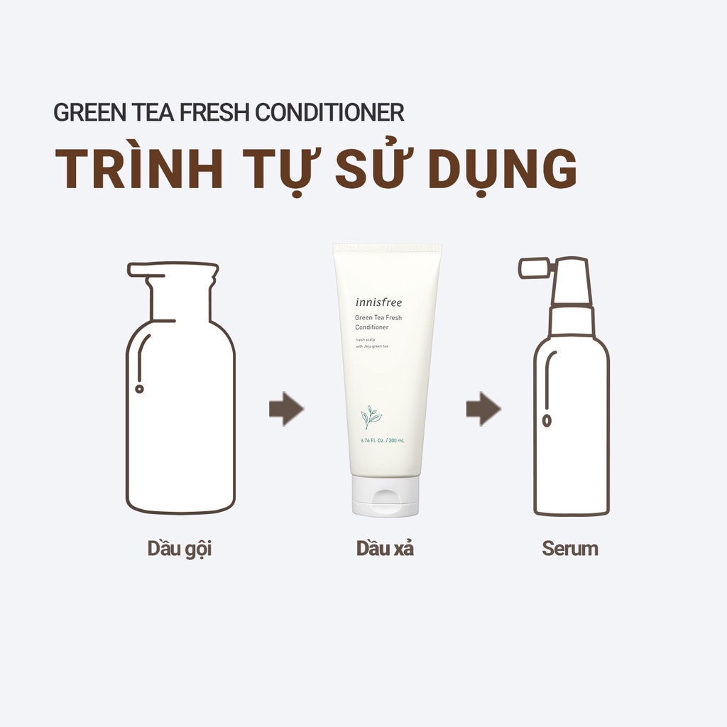 Dầu xả hương trà xanh innisfree Green Tea Fresh Conditioner 200 mL