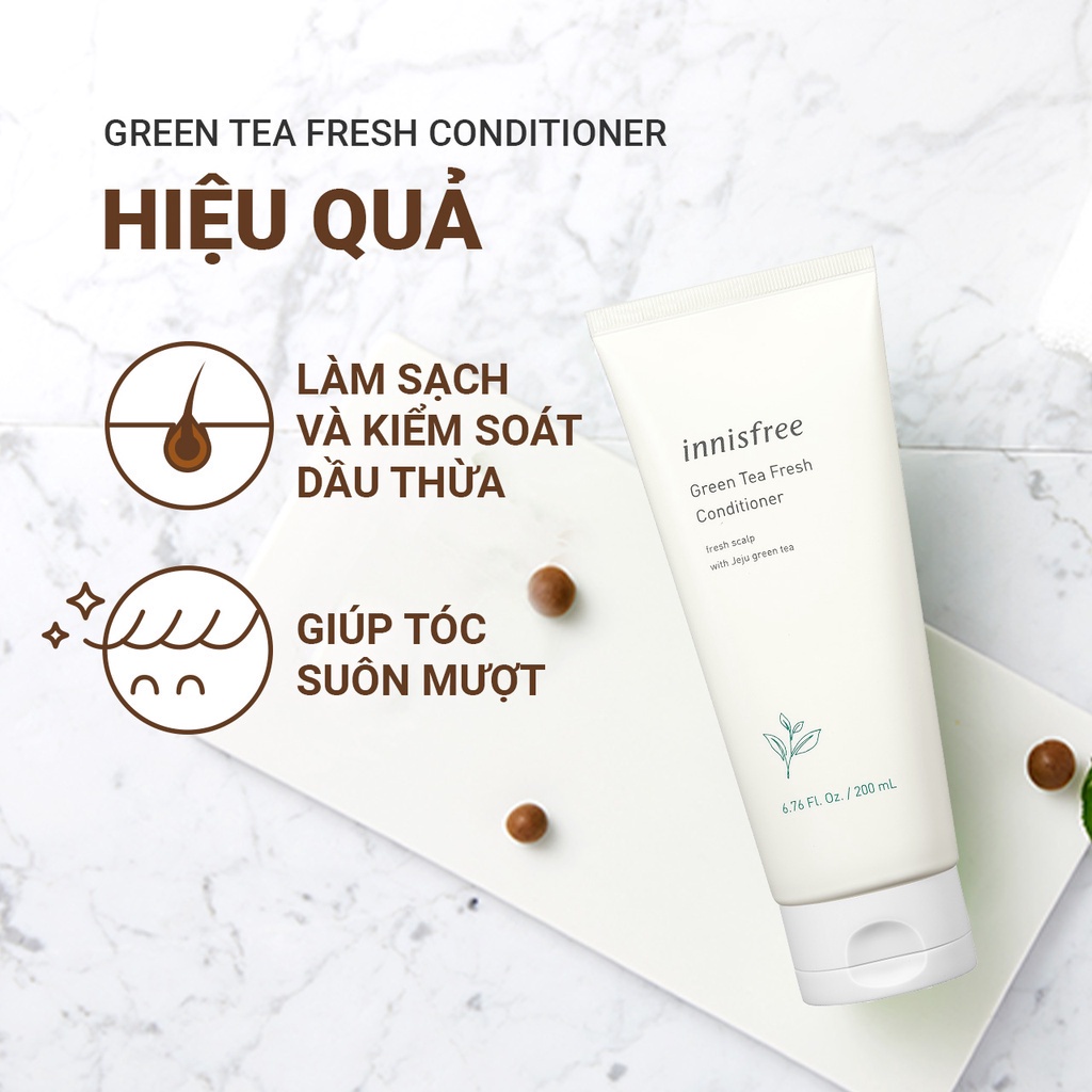 Dầu xả hương trà xanh innisfree Green Tea Fresh Conditioner 200 mL