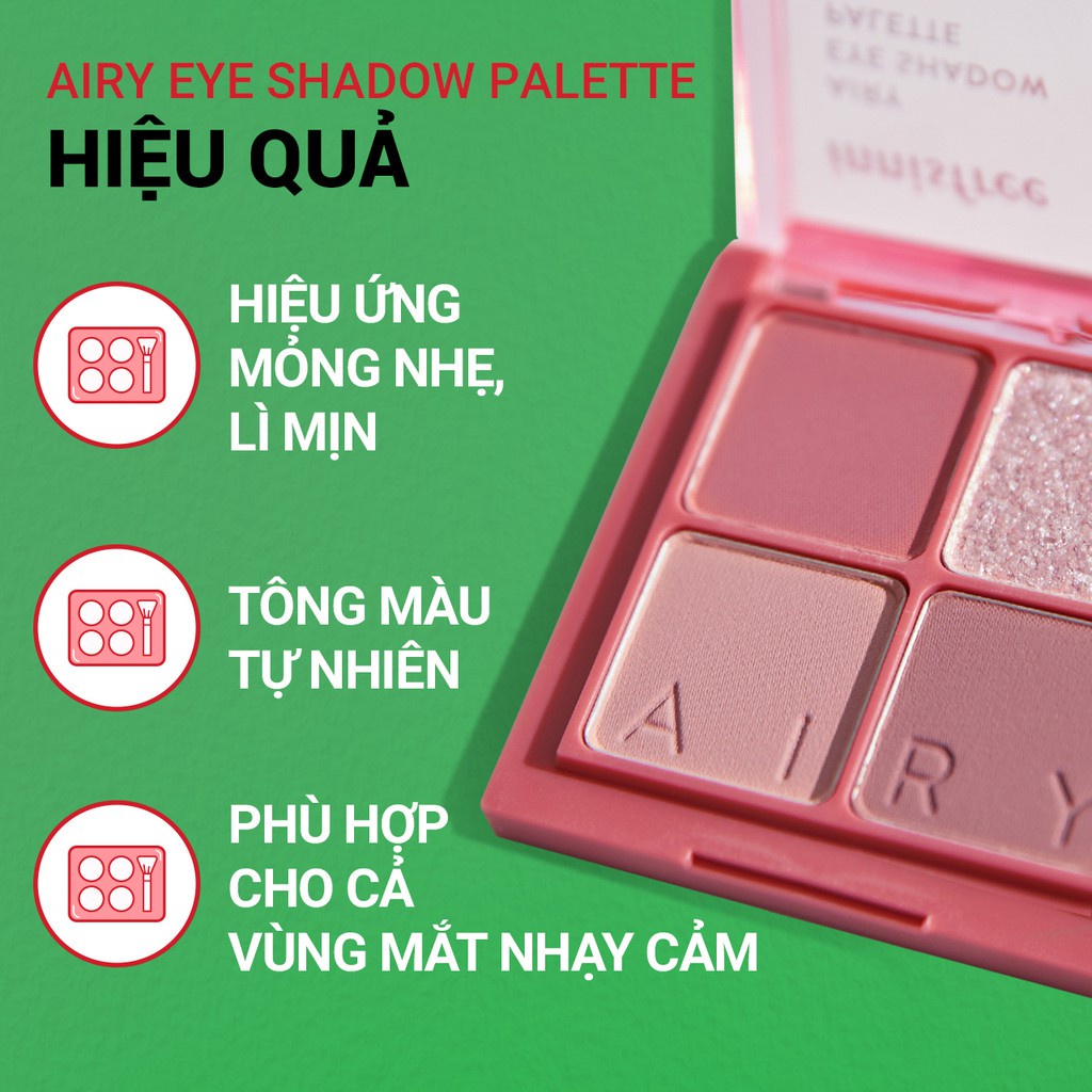 Bảng phấn mắt Airy Mauve Rose innisfree Airy Eye Shadow Palette 7.1g