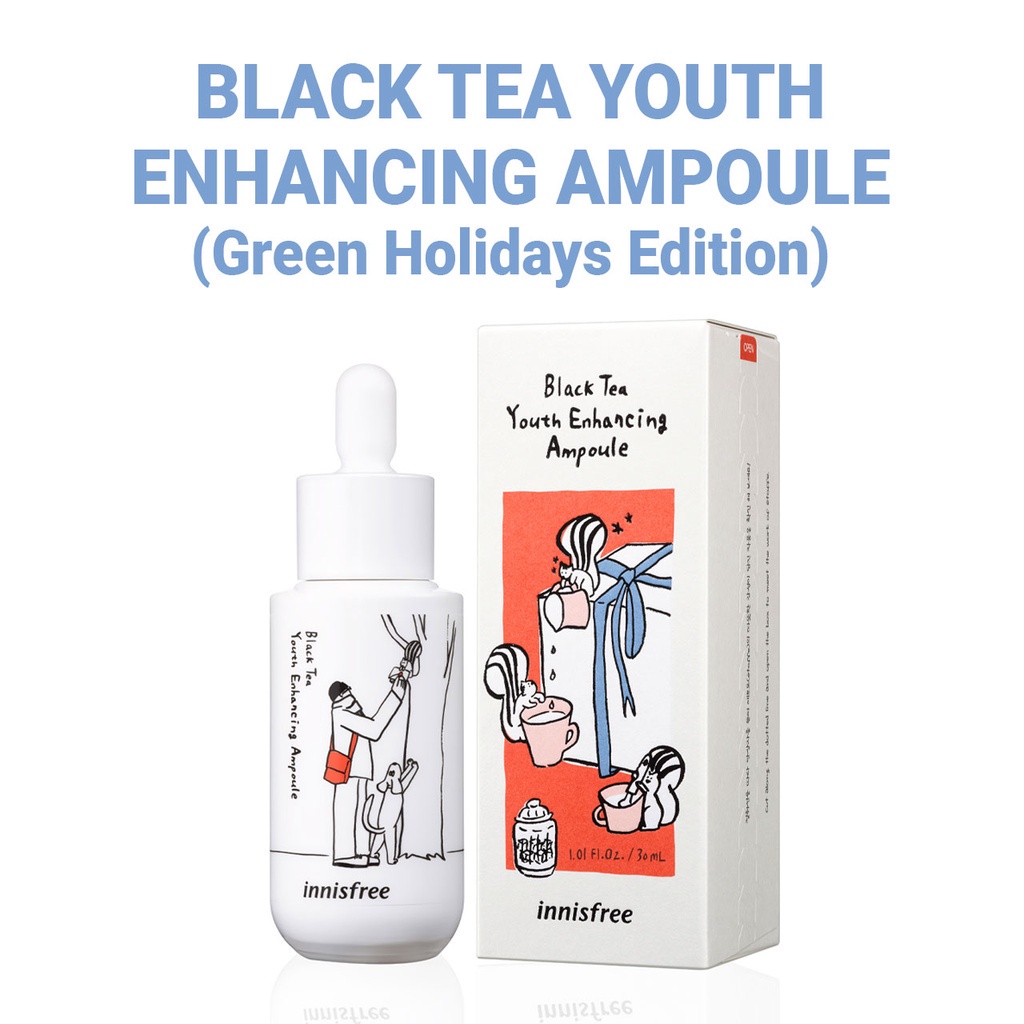 [Green Holidays 2022] Tinh chất phục hồi da và chống lão hoá innisfree Black Tea Youth Enhancing Ampoule 30 mL