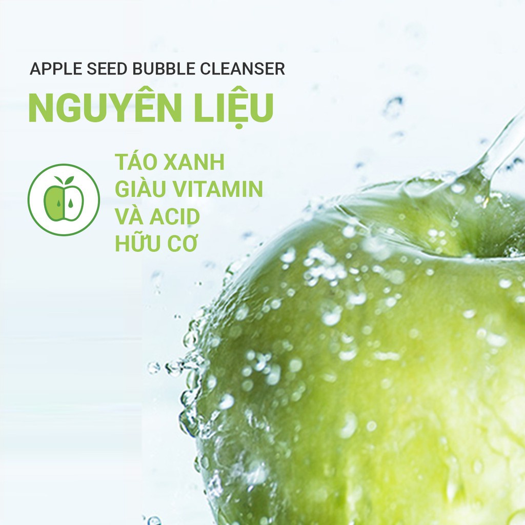 Sữa rửa mặt làm sạch dạng bọt innisfree Apple Seed Bubble Cleanser 150ml