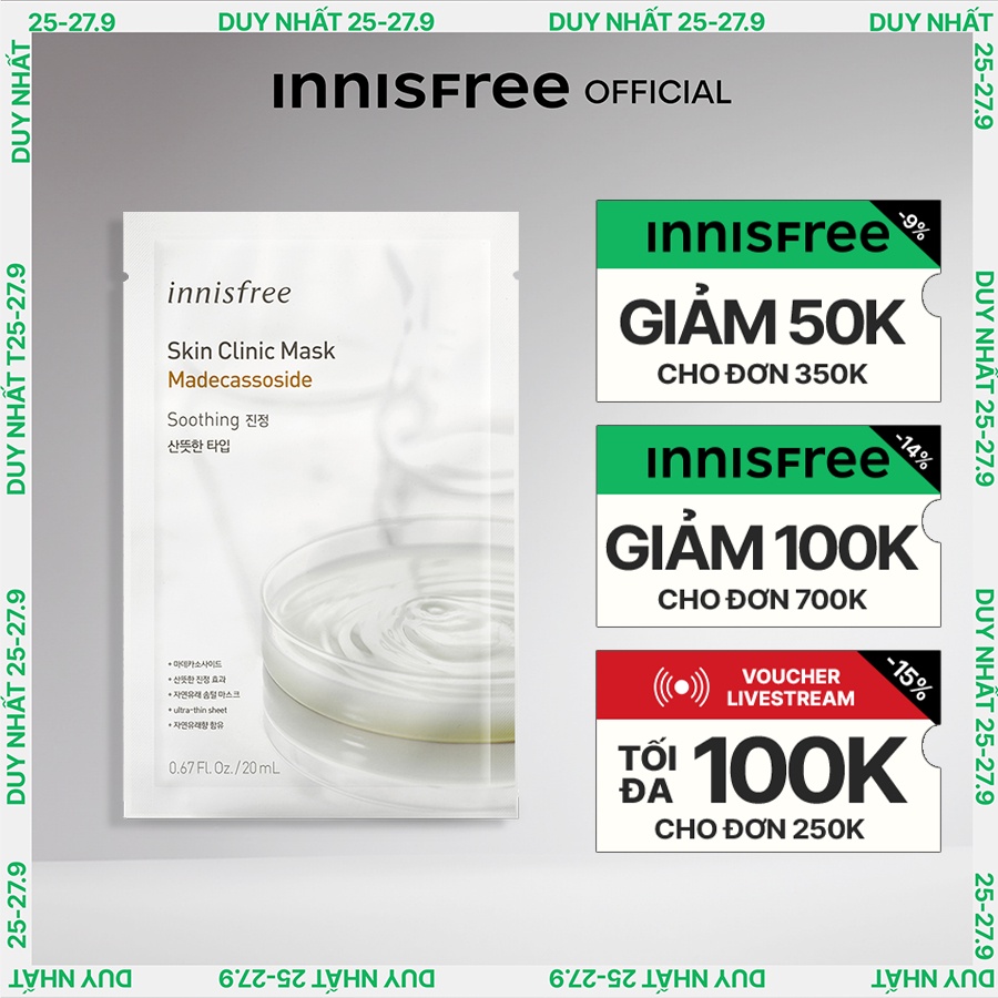 Mặt nạ innisfree Skin Clinic Mask  20ml (1 miếng)