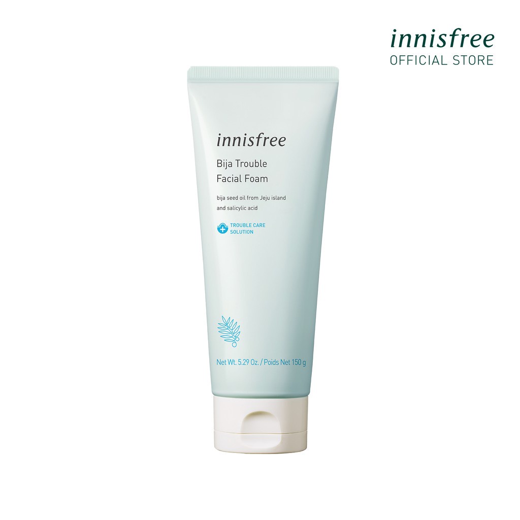 Sữa rửa mặt dành cho da mụn innisfree Bija Trouble Facial Foam 150g