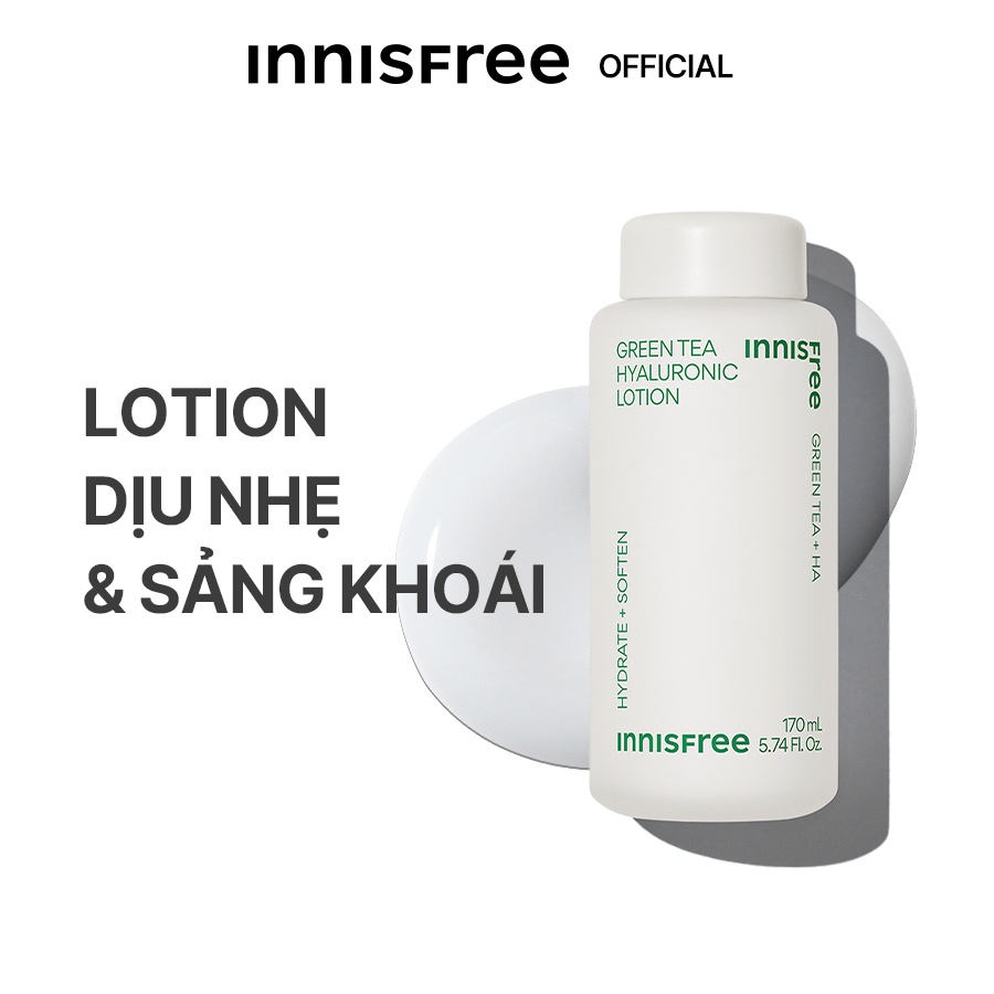 [Mã COSINNIJ - 8% đơn 250K] Sữa dưỡng ẩm từ trà xanh đảo Jeju Innisfree Green Tea hyaluronic lotion 170ml (NEW 2023)