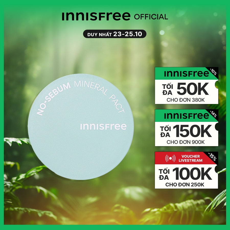 Phấn phủ kiềm dầu dạng nén innisfree No Sebum Mineral Pact 8.5g