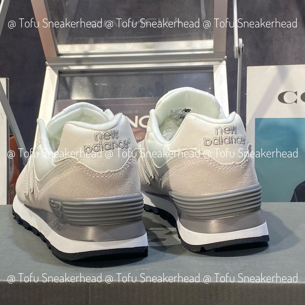 Giày New Ba.lance 574 White Black, Giày NB 574 xám đen da lộn Cao Cấp Cổ Thấp Siêu Hot Full Box Bill