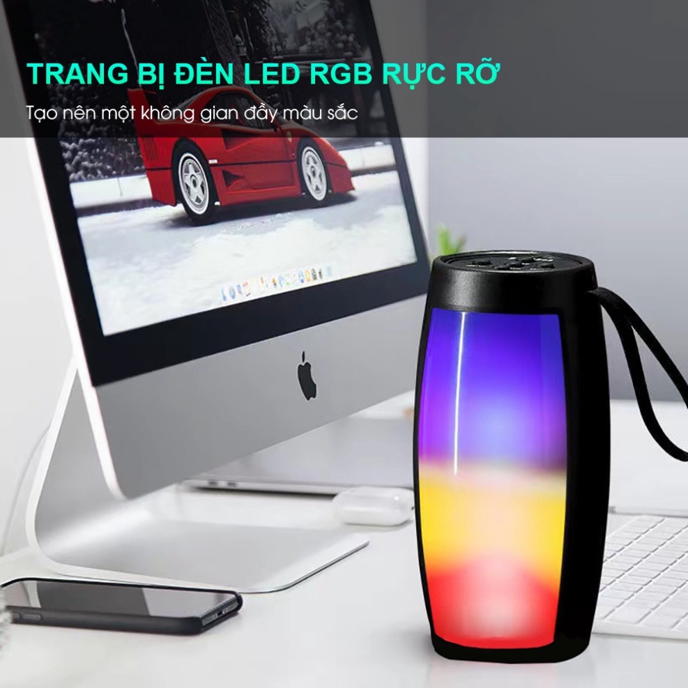 Loa bluetooth mini ZQS1202 đèn led sáng theo nhạc độc đáo,loa không dây mini giá rẻ âm thanh hay chất lượng chế độ BH