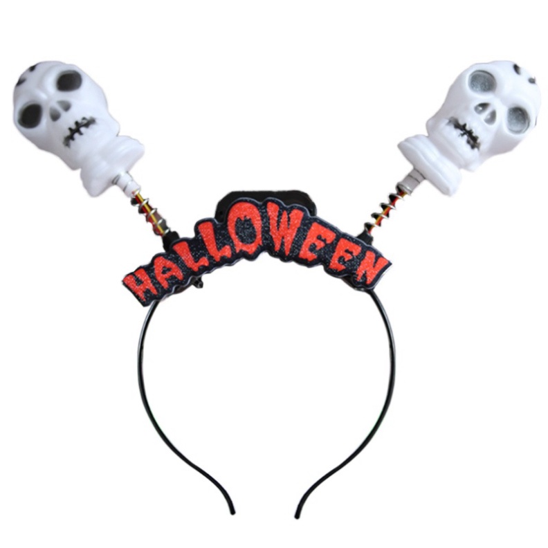 Băng đô cài tóc hình đầu lâu / bí ngô có đèn phát sáng cho lễ hội halloween
