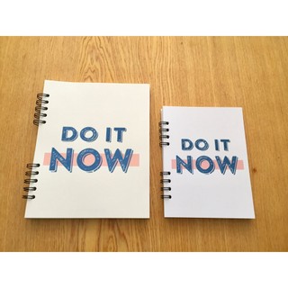 Sổ lò xo quote: "do it now" - 178 trang - 19x24 cm - ruột giấy trắng ô vuông / chấm bi / kẻ ngang