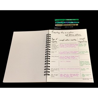 Sổ lò xo 178 trang - 20,5x28 cm gần A4 - Bìa trơn - Ruột chấm bi (dot)/ kẻ ngang/ ô vuông (grid)/ trơn (Spiral Notebook)