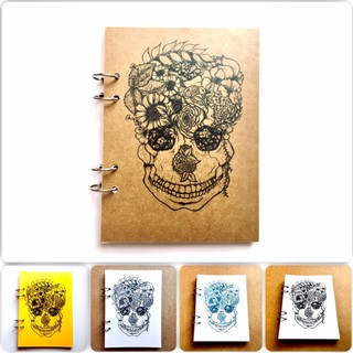 Skeleton Notebook - Sổ còng Halloween - Đầu lâu cách điệu - 4 lỗ 1780 trang - 19x24 cm (MIỄN PHÍ in tên riêng & gói quà)