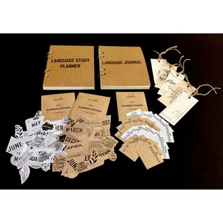 [COMBO TIẾT KIỆM ĐẾN 20%] LANGUAGE STUDY SET by amika (Language Journal, Language Study Planner, sticker, bookmark)