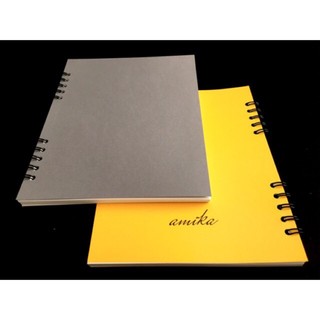 Sổ lò xo 178 trang - 19x24 cm gần B5 - Bìa trơn - Ruột chấm bi (dot)/ kẻ ngang/ ô vuông (grid)/ trơn (Spiral Notebook)