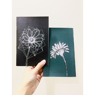 Sổ tay thiết kế Vintage Daisy - 80 trang - Ruột giấy kraft Chấm bi (Dot) / ô vuông (Grid) / Kẻ ngang / Trơn/ Mixed