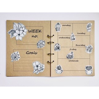 Sổ còng 4 lỗ ruột giấy Kraft 80 gsm - 130 trang - 3 size tương đương A6 - A5 - B5 - Kraft 4-ring Notebook / Sketchbook