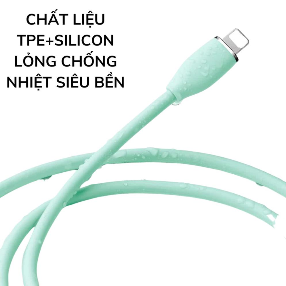 Dây sạc nhanh 20W BASEUS Silicon cáp siêu bền chống quá tải nhiệt cho iP13 11 12 14promax dài 1.2m