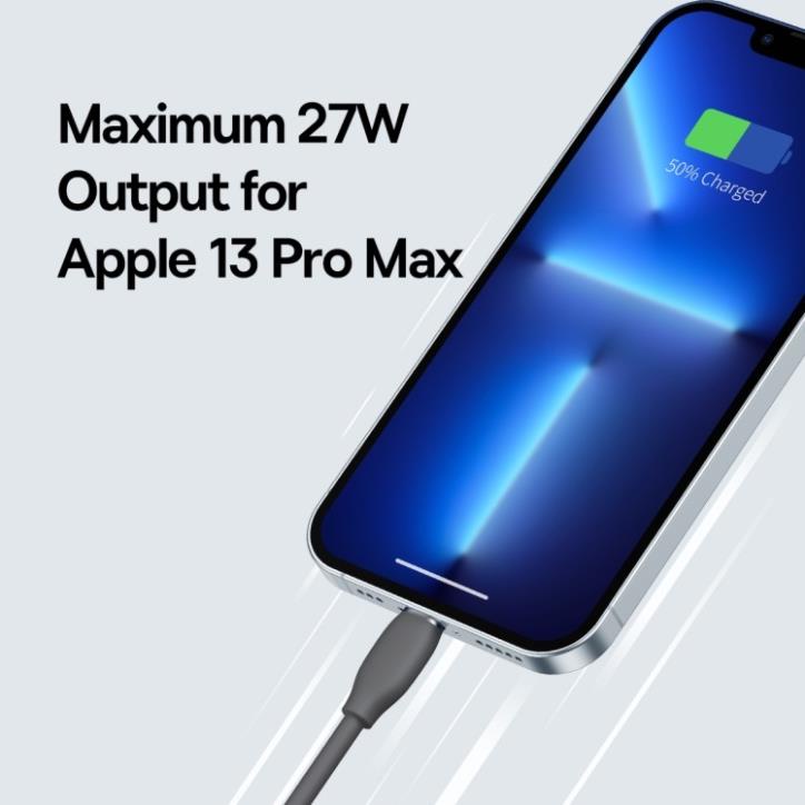 Dây sạc nhanh 20W BASEUS Silicon cáp siêu bền chống quá tải nhiệt cho iP13 11 12 14promax dài 1.2m