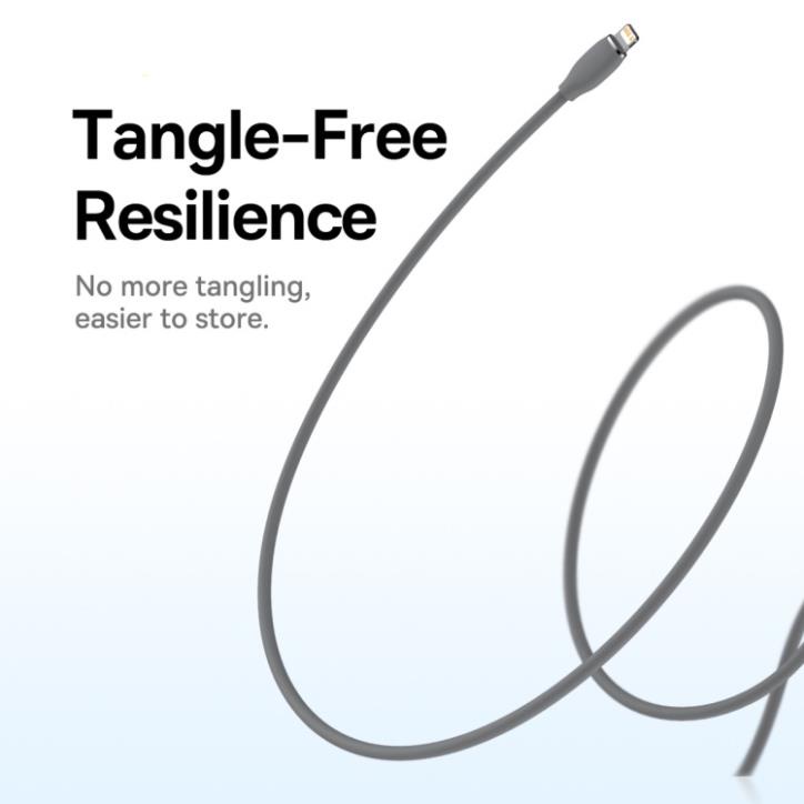 Dây sạc nhanh 20W BASEUS Silicon cáp siêu bền chống quá tải nhiệt cho iP13 11 12 14promax dài 1.2m