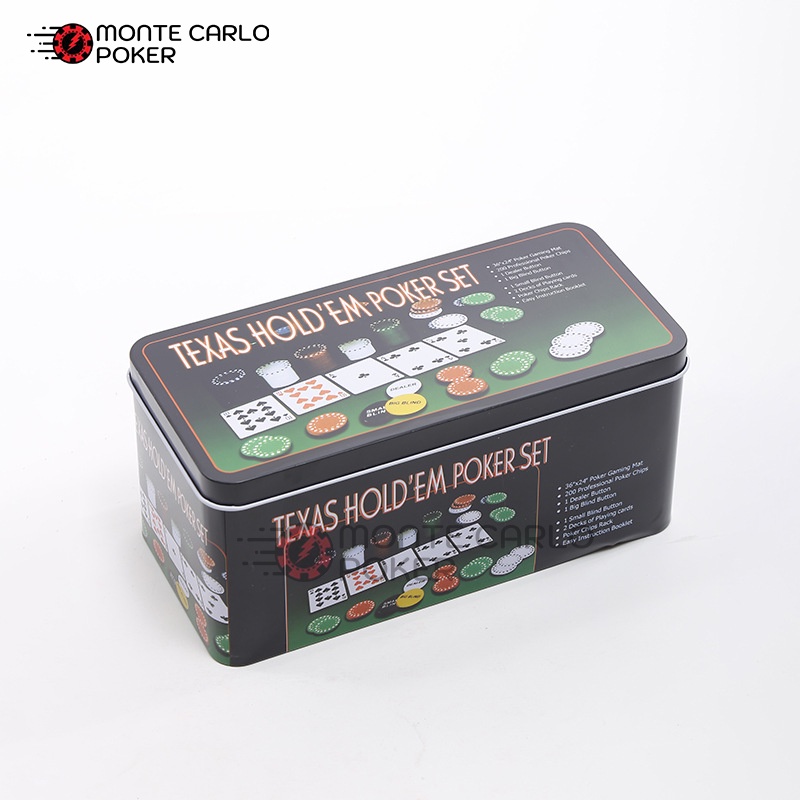 Giao hàng nhanh Bộ 200 chip poker có số  kèm thảm hàng nhập khẩu P04