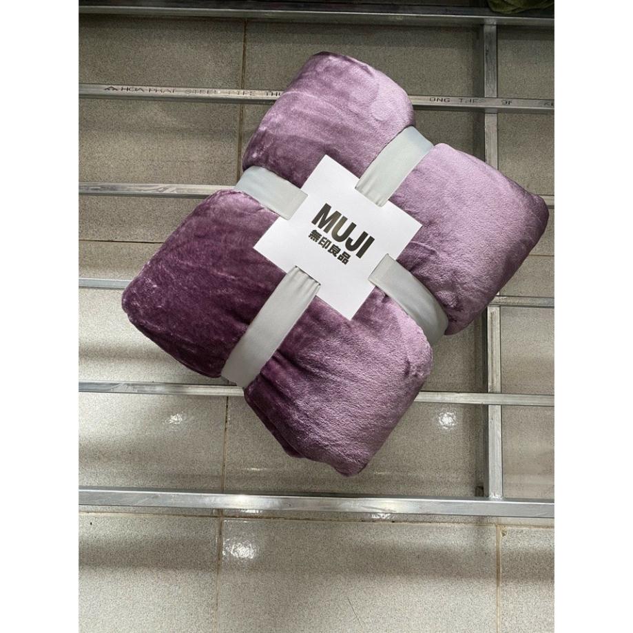 ️🔥Chăn lông nhung tuyết Muji siêu mềm mịn, mền siêu mềm mại lông thỏ cao cấp 2m3 - Màu Đỏ đô siêu xinh