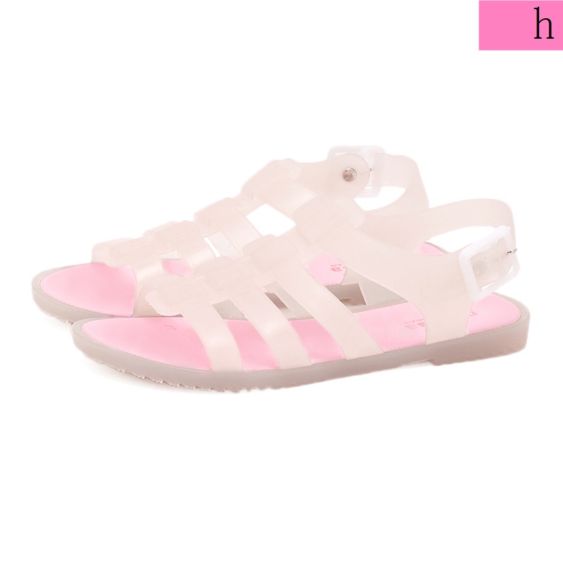 Giày Sandal Nhựa Dẻo Đế Bằng Phong Cách Âu Mỹ Thời Trang Mùa Hè Mới Cho Nữ