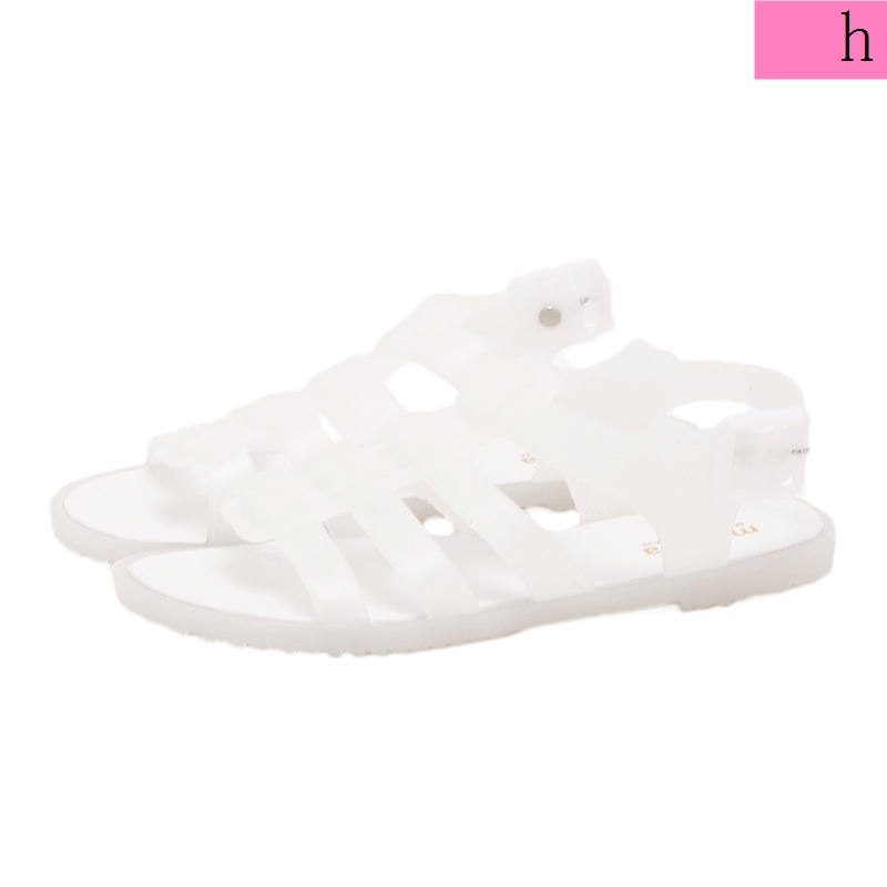 Giày Sandal Nhựa Dẻo Đế Bằng Phong Cách Âu Mỹ Thời Trang Mùa Hè Mới Cho Nữ