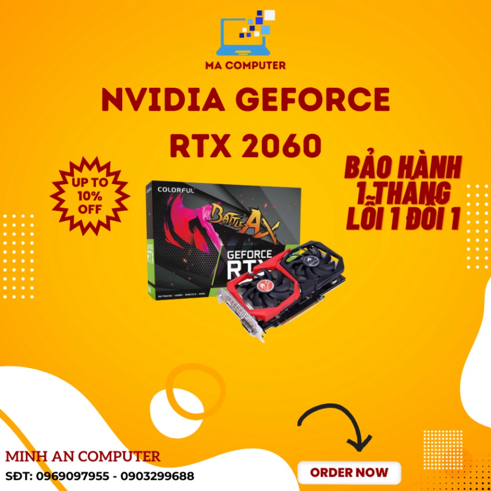 Card màn hình VGA 2060 Colorfull Hàng Nhập Khẩu, Hàng cũ