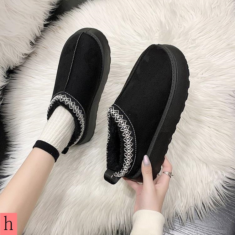 Đôi Bốt Đi Tuyết Đế Dày Lót Lông Cừu Dày Kiểu Mới Thời Trang Thu Đông 2023 Cho Nữ