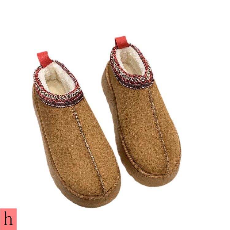 Đôi Bốt Đi Tuyết Đế Dày Lót Lông Cừu Dày Kiểu Mới Thời Trang Thu Đông 2023 Cho Nữ