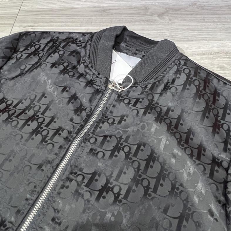 Áo khoác gió dior sc vân chìm thời trang, áo khoác gió bomber 2 lớp cao cấp siêu ấm