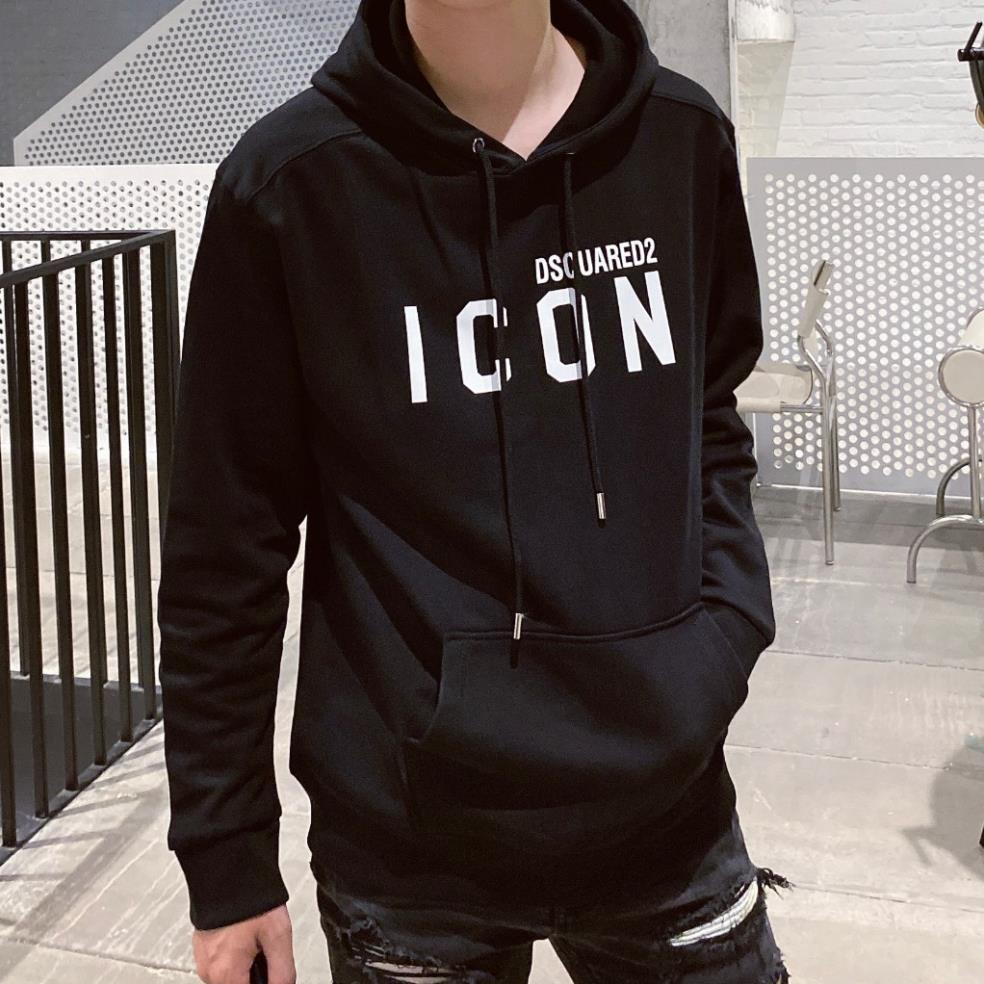 Áo DSQ Hoodie Khóa Thời Trang Nam Siêu Cấp Màu Đen Chất Nỉ Tàu 280