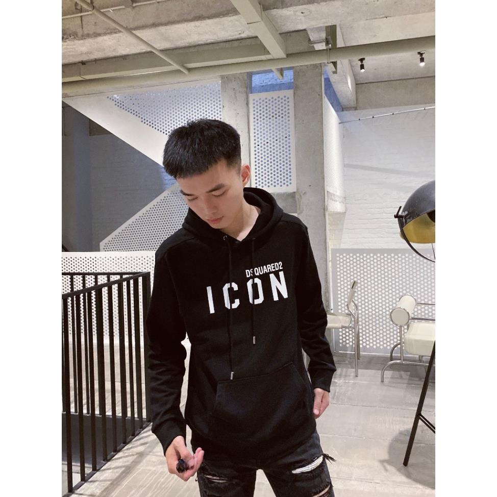Áo DSQ Hoodie Khóa Thời Trang Nam Siêu Cấp Màu Đen Chất Nỉ Tàu 280