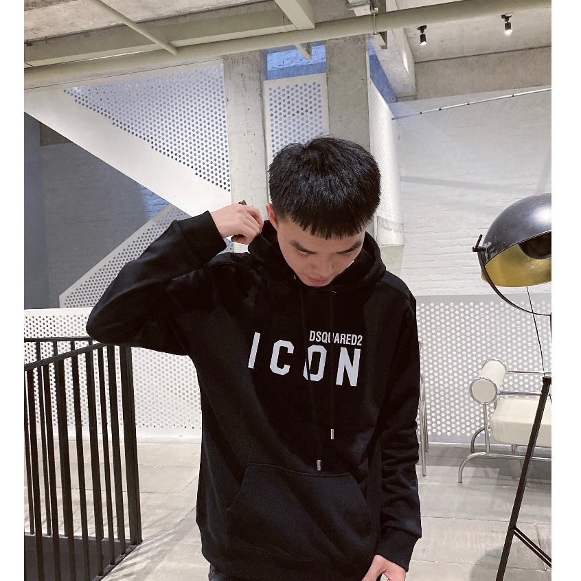Áo DSQ Hoodie Khóa Thời Trang Nam Siêu Cấp Màu Đen Chất Nỉ Tàu 280