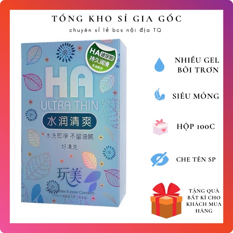 Bao Cao Su HA Utrathin Nội Địa Trung Mỏng Nhiều Nước Dùng Thích