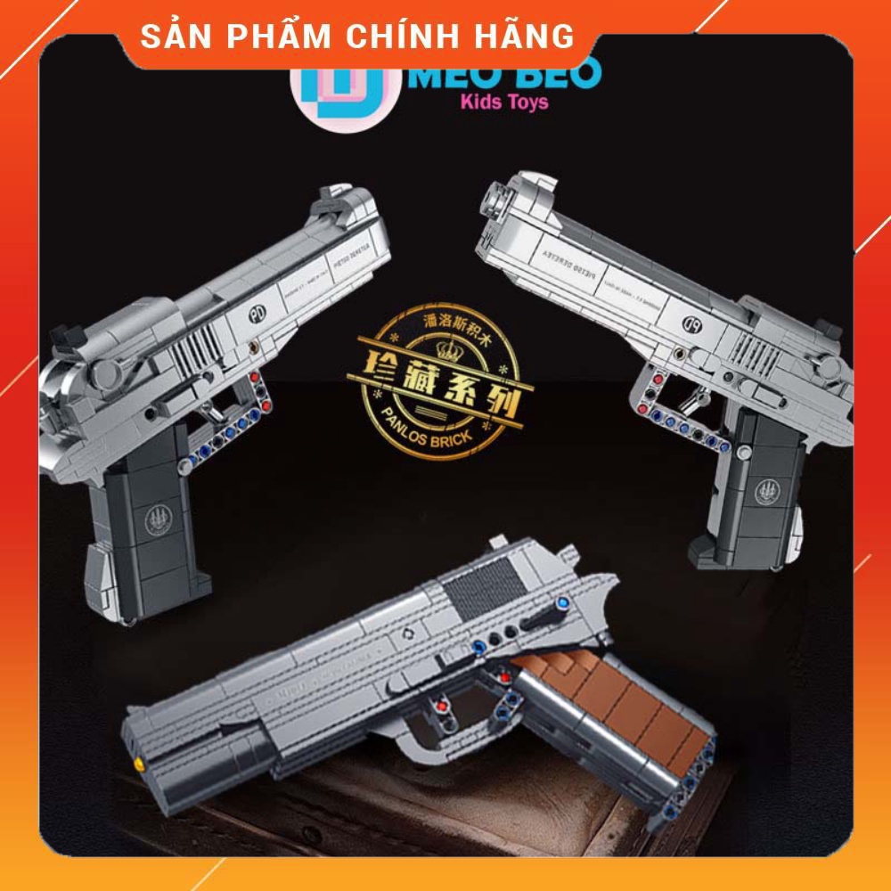 Mô hình lắp ráp súng lục bạc phỏng Theo PUBG, FreeFire, CSGO Mèo Béo Kids Store