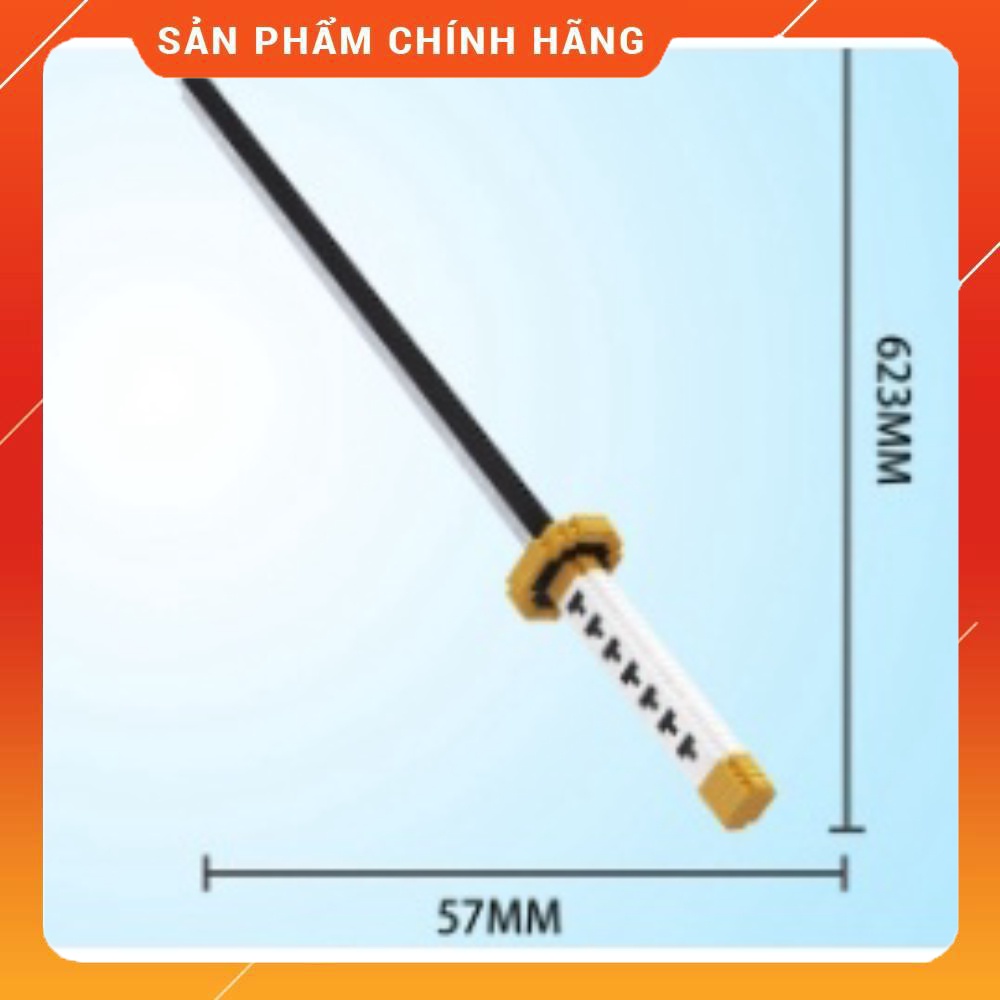 Mô hình đồ chơi kiếm của roronoa Zoro trong one piece lắp ráp rèn luyện trí thông minh ichimonji