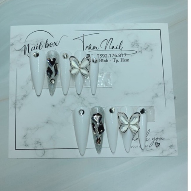 Nail box thiết kế đính đá Chram