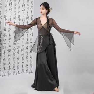 Bộ trang phục khiêu vũ màu đen phong cách trung hoa cổ điển