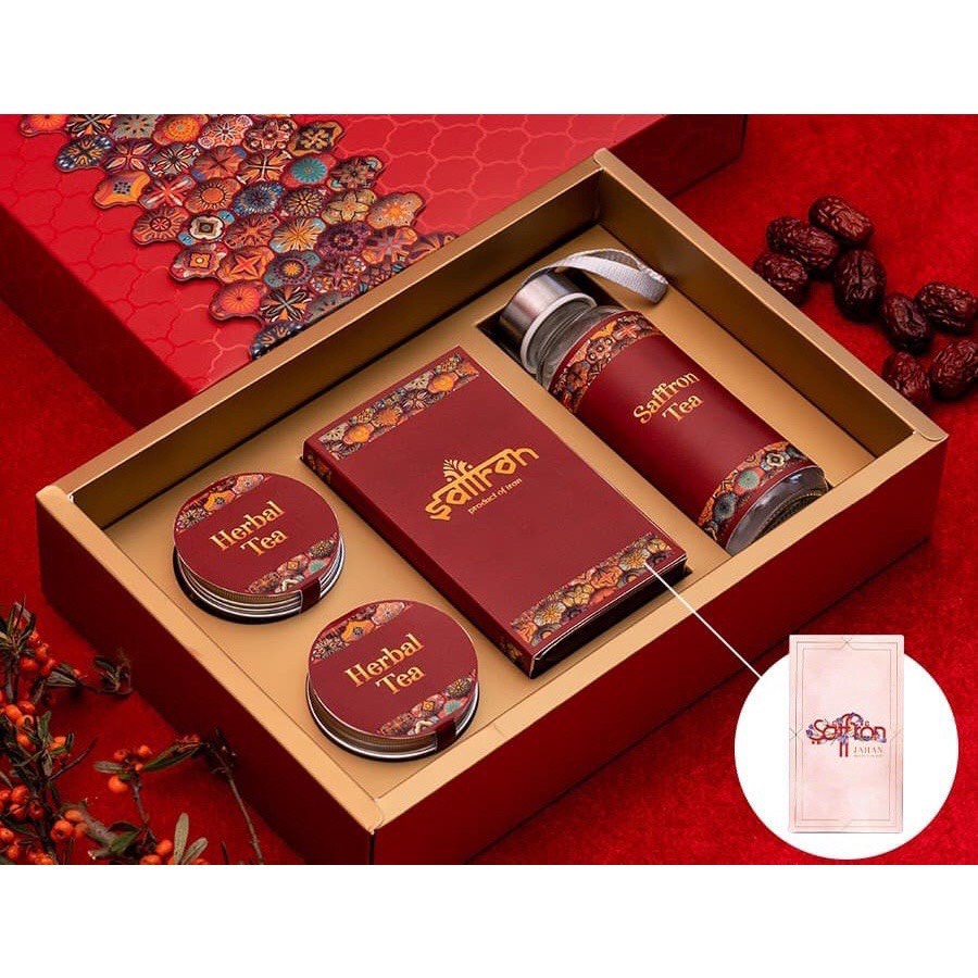 Set quà tặng 20 10 Nhụy Hoa Nghệ Tây Saffron 0.5Gr