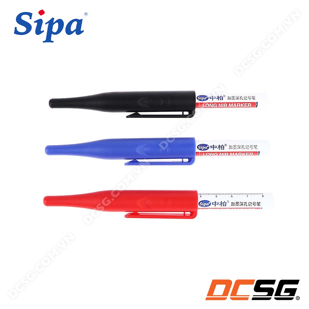 Bút lông đánh dấu ngòi dài 30mm kháng nước và nhanh khô - Dùng cho thợ điện, kim khí SIPA SM903 | DCSG