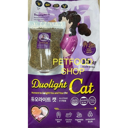 (TÚI ZIP 1KG) Thức ăn mèo Duolight Cat All Stage Vị Cá hồi, thịt gà và rau củ
