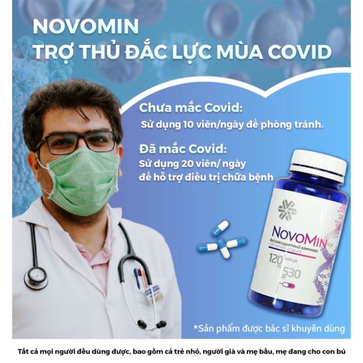 ]Có bán sỉ} Novomin - Siberian Wellness - Fomula4 - Viên uống chống oxy hóa, phục hồi tế bào khỏe mạnh - Hộp 120 viên |H